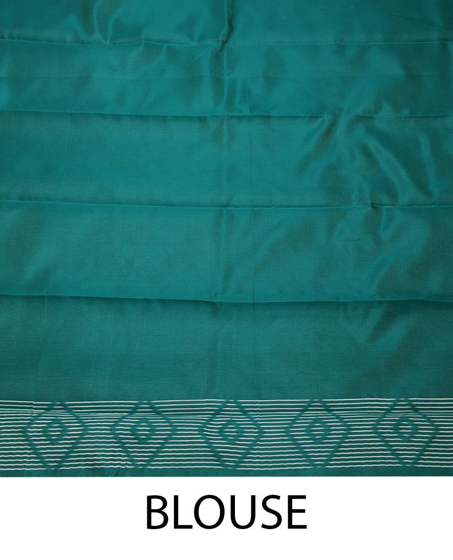 Aqua Blue Colour Art Soft Silk Saree having Thread Work in Body and Blouse without Border