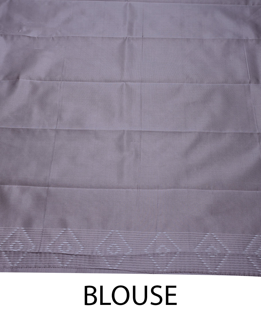 Pastel Lavender Colour Art Soft Silk Saree having Thread Work in Body and Blouse without Border