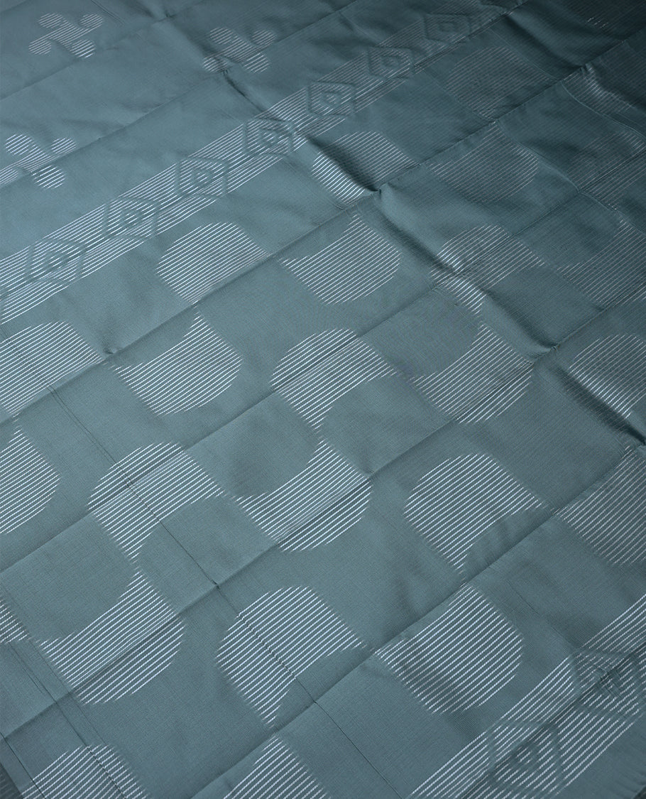 Pastel Blue Colour Art Soft Silk Saree having Thread Work in Body and Blouse without Border