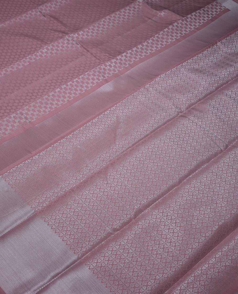 Pastel Onion Colour Art Silk Fancy Saree having Thread Work in Body with Border and Self Coloured Blouse