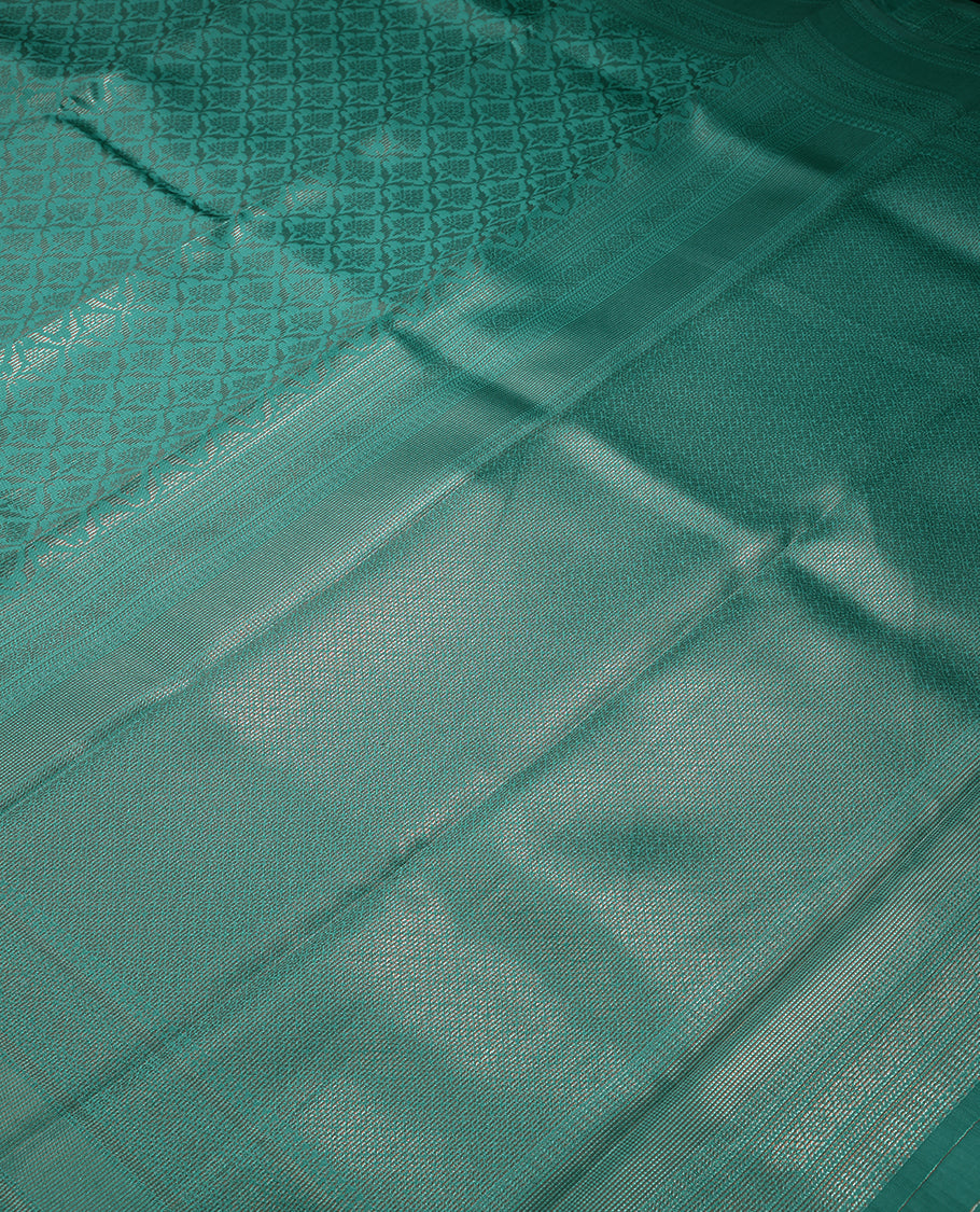 Sea Green Colour Art Silk Fancy Saree having Zari Worked Body with Border and Self Coloured Blouse