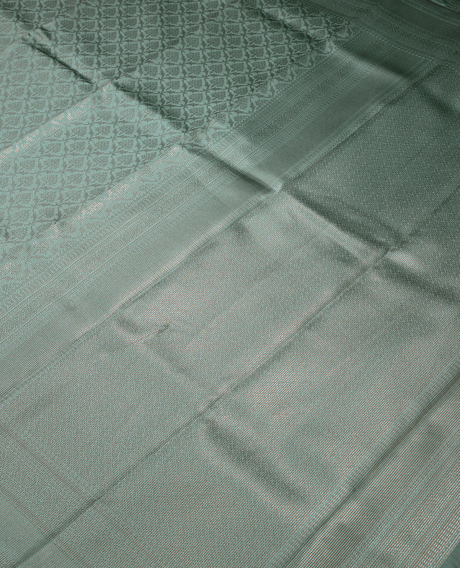 Light Pastel Green Colour Art Silk Fancy Saree having Zari Worked Body with Border and Self Coloured Blouse