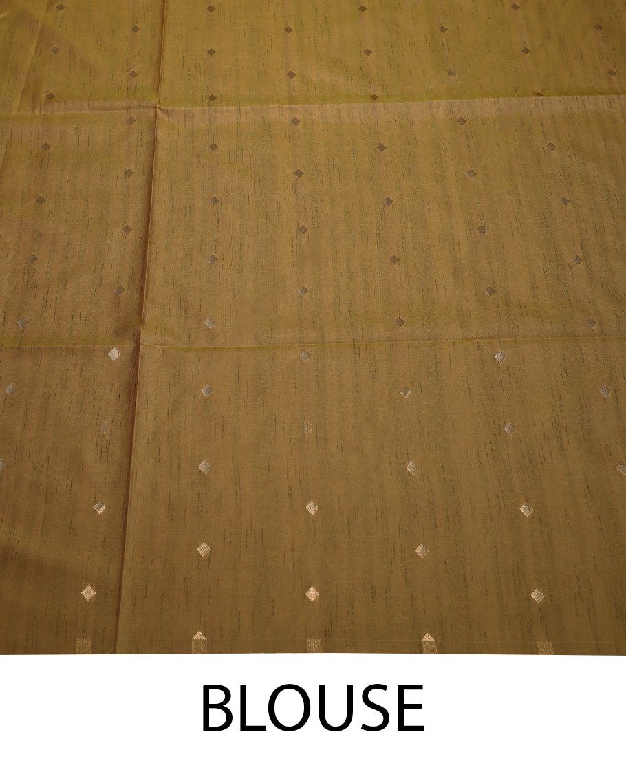 Mustard Colour Art Soft Silk Saree having Diamond in Body with Border and Self Coloured Blouse