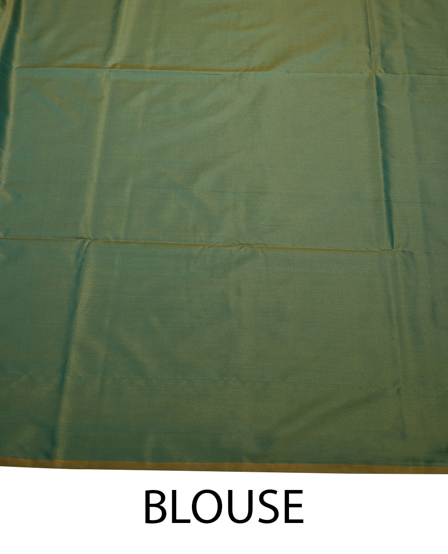 Sandstone Orange Colour Art Soft Silk Saree having Leaf Work in Body with Contrast Colour Blouse without Border