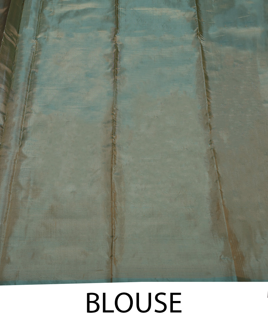 Violet Colour Vazhainar Pattu Saree having Thread Design in Body and Contrast Blouse without Blouse