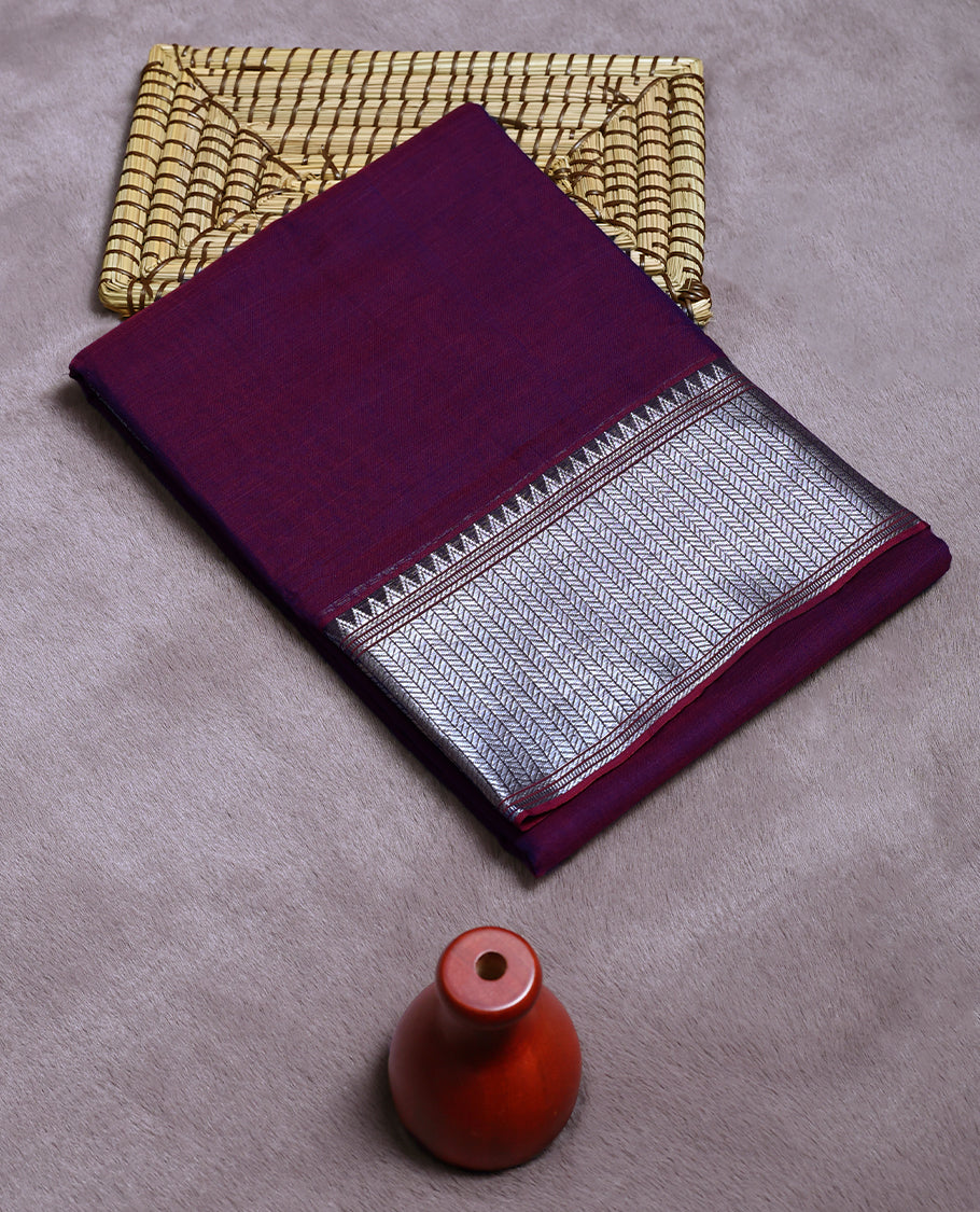 Vadamalli Colour Mixed Masrise Saree having Plain Body with Silver Colour Border Without Blouse