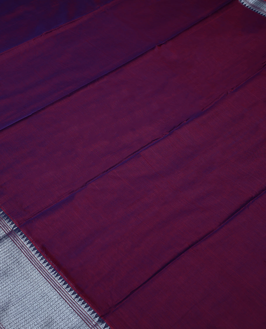 Vadamalli Colour Mixed Masrise Saree having Plain Body with Silver Colour Border Without Blouse