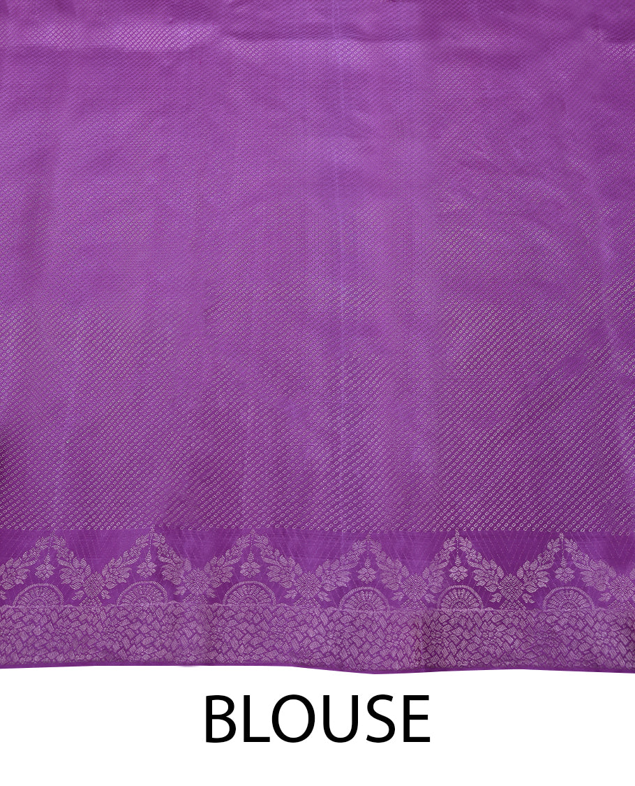 Fuchsia Colour Kancheepuram Wedding Silk Saree having Jaal Worked Body and Border with Self Coloured Blouse