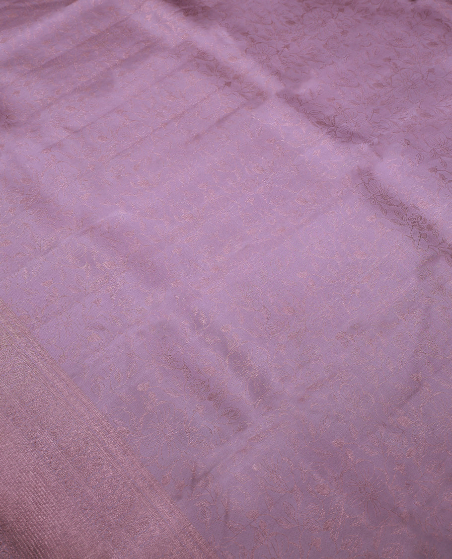 Light Pink Colour Kancheepuram Wedding Silk Saree having Jaal Worked Body and Border with Self Coloured Blouse
