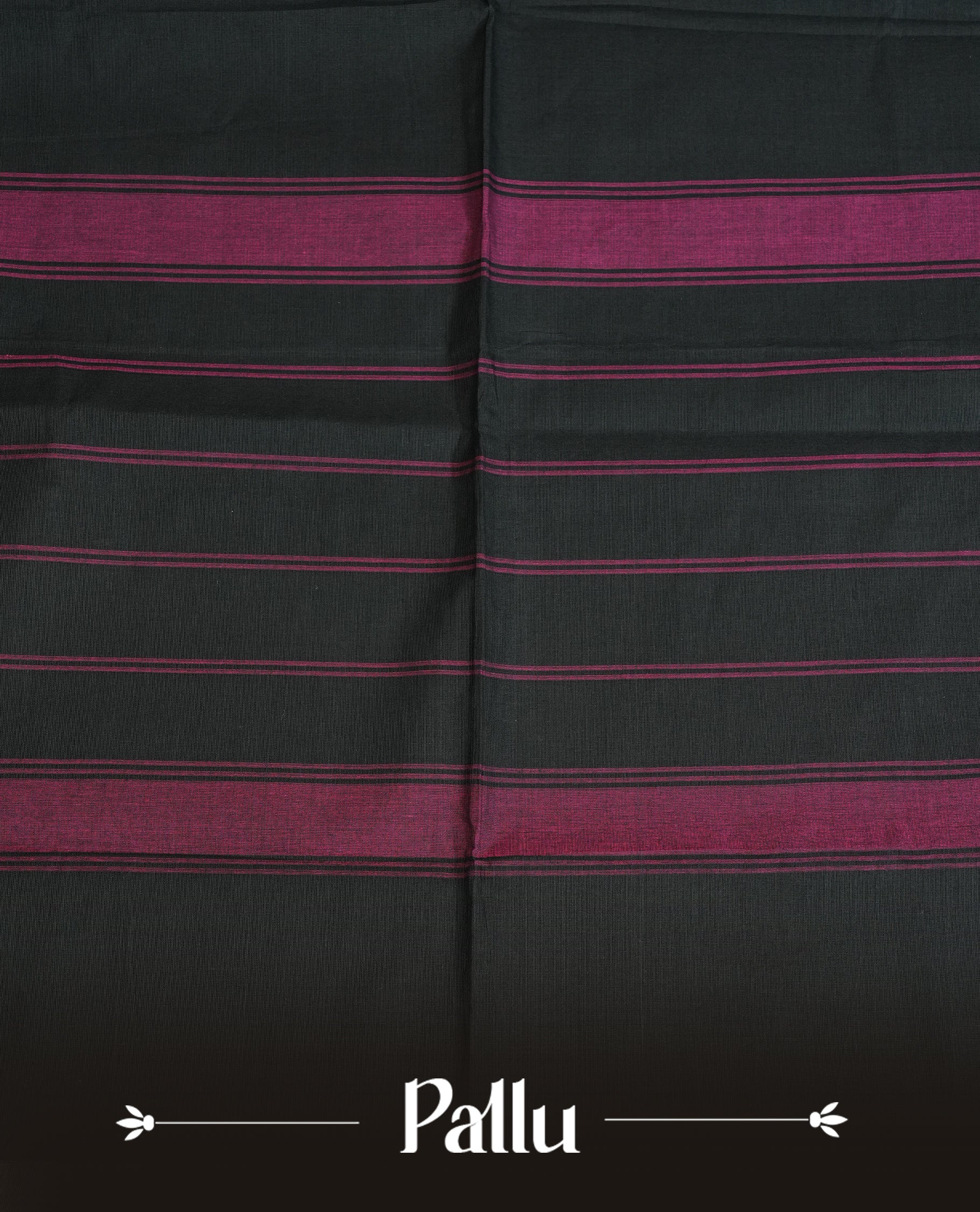 Black colour chettinad cotton saree featuring Elegant plain body, complemented by Self Colour with gold zari border, comes with matching blouse piece.
