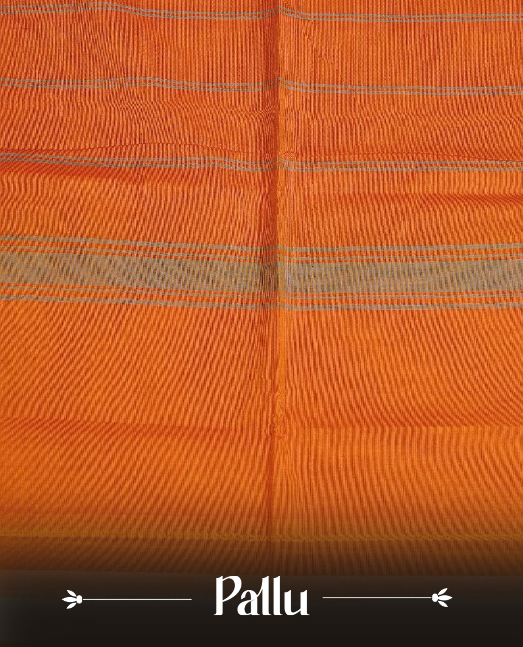 Orange colour chettinad cotton saree featuring Elegant plain body,contrast Maroon colour with Gold zari border, comes with matching blouse piece.