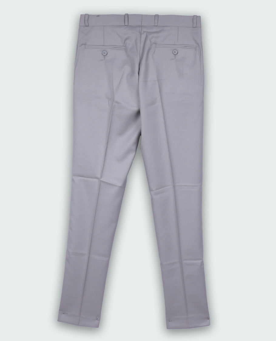 Grey colour PREMIUM LYCRA formal pants for men, tailored in a slim fit with a clean front and side pockets & Made from premium fabric for all day comfort.