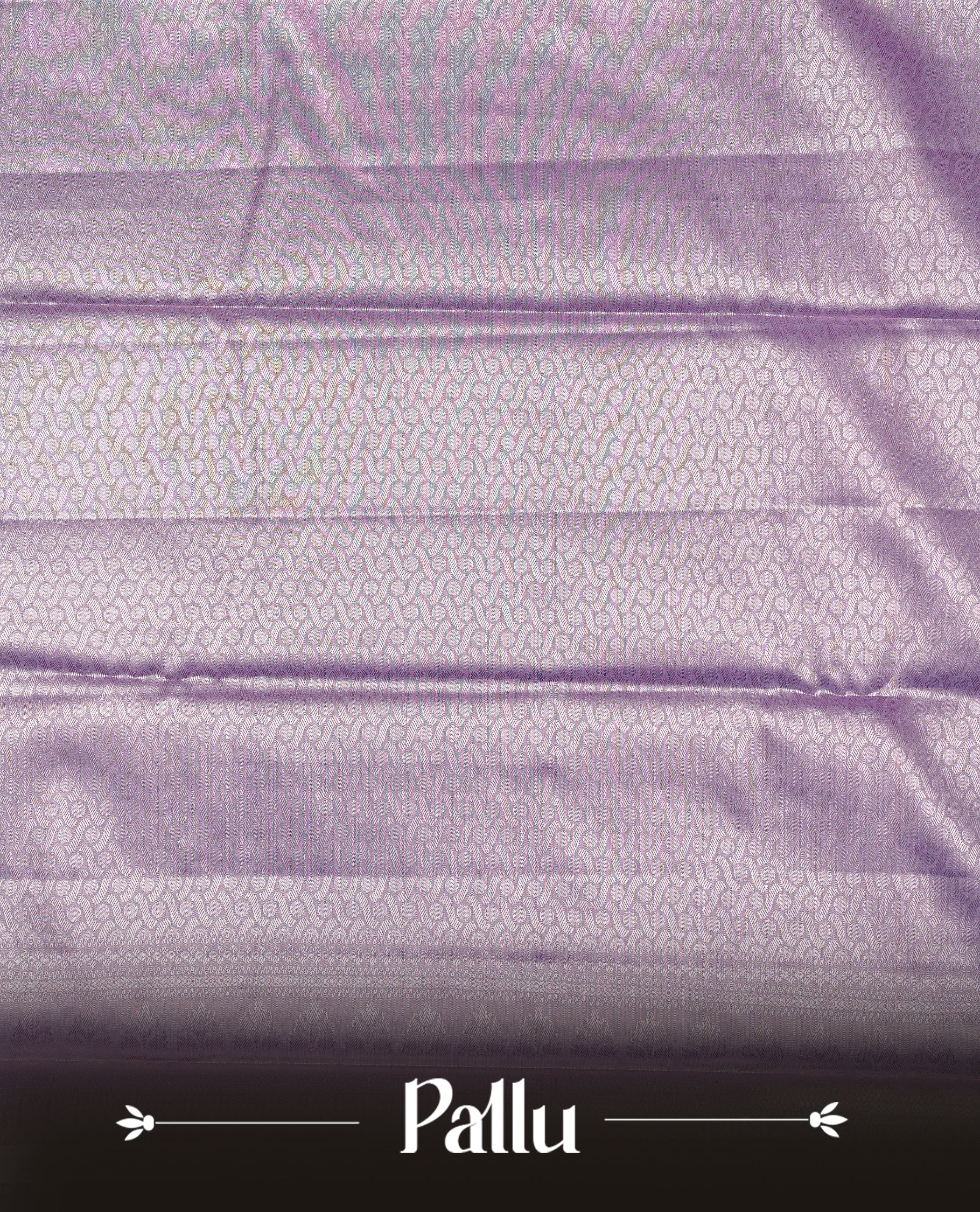 Lavender & Silver colour Double shade Semi tissue silk saree featuring self color kodi pattern on body, self colour with traditional border, paired with matching.