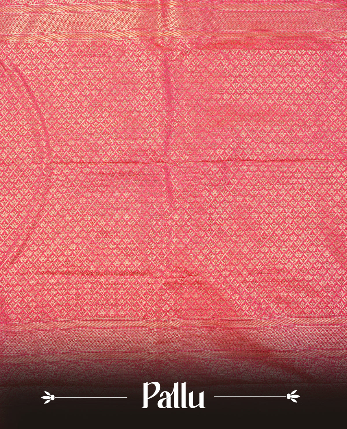 Magenta colour semi wedding saree featuring light gold zari woven strips pattern across the body, complemented by contrast self colour traditional border. Comes with a matching blouse piece.