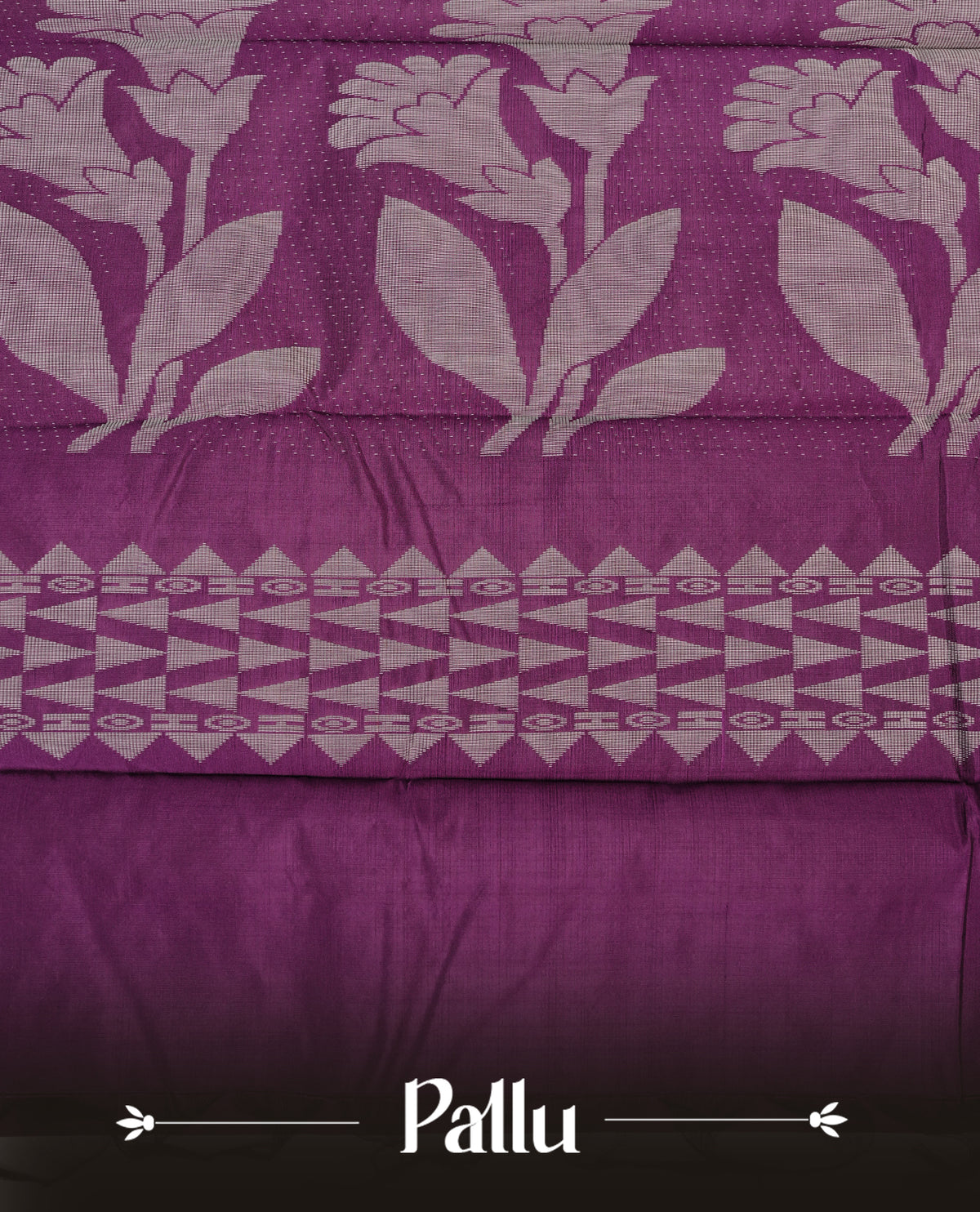 Purple colour silk cotton saree featuring ash purple colour thread motifs on body thread detiled contrast borders & pallu,comes with matching blouse piece