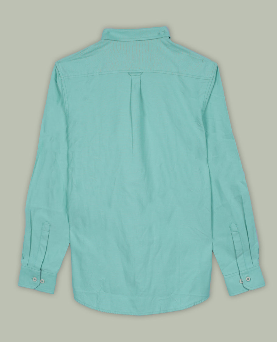 Sky blue colour shirt in soft cotton, Designed with a classic collar and full sleeves, it blends effortless style with everyday comfort.