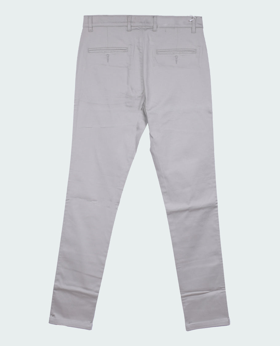 Pastel grey colour SATIN LYCRA formal pants for men, tailored in a slim fit with a clean front and side pockets & Made from premium fabric for all day comfort.