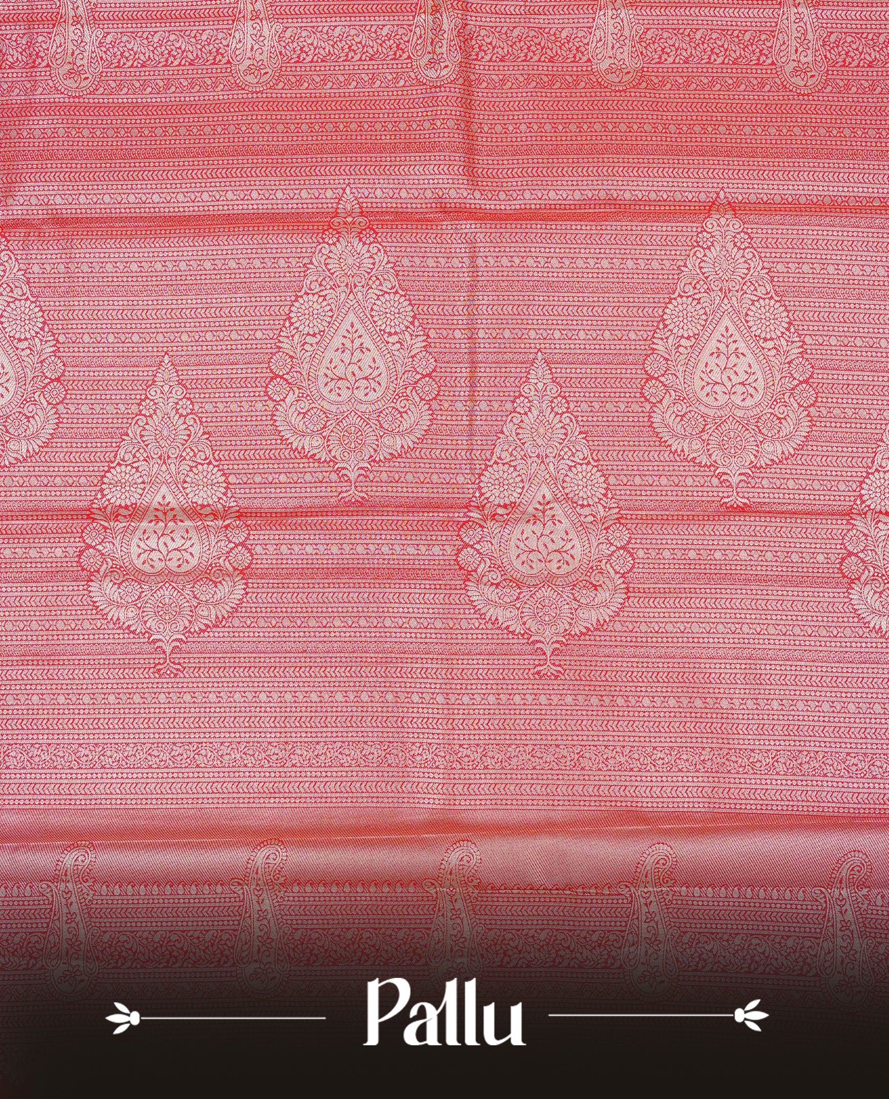 Light Bronze colour Semi tissue silk saree featuring Light pink & Gold Zari kodi pattern on body, Contrast Red colour with traditional border, paired with matching.