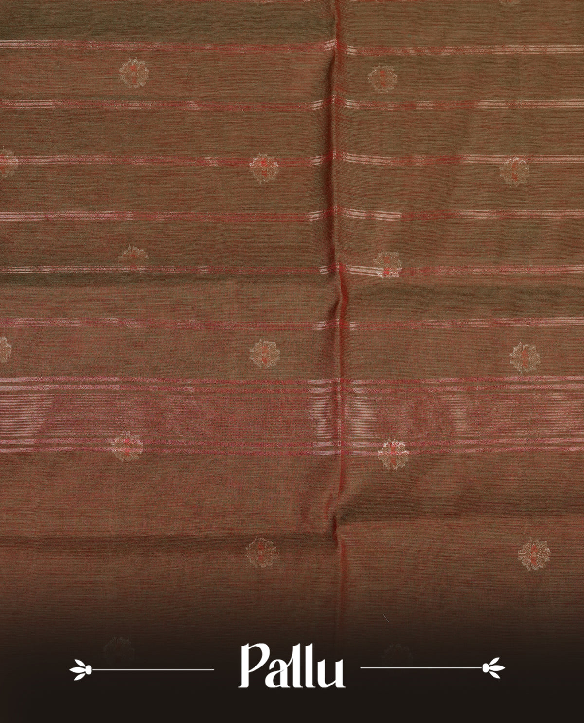 Red & Green double shade colour Maheshwari cotton saree, gold zari floral motifs on body, complement sea green colour gold zari border comes with matching blouse.