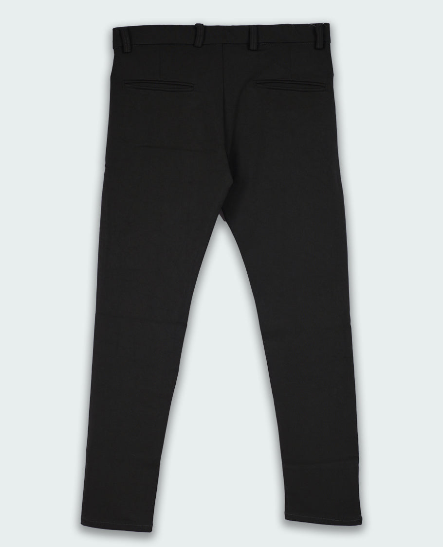 Dark green colour LYCRA formal pants for men, Designed with a modern slim fit, side pockets, and a sleek waistband & ideal for office wear or semi formal occasions.