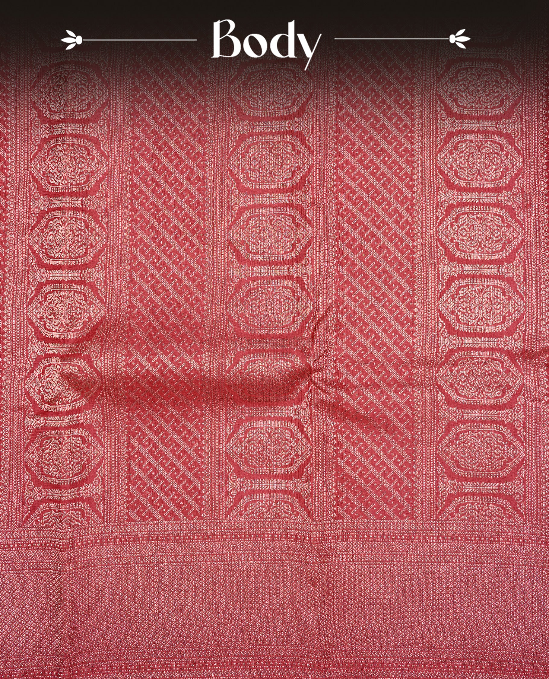 Maroon Colour Wedding silk saree Featuring Gold Zari Pattern on Body, Finished with Self colour With Traditional border, Comes with Matching Blouse Piece.
