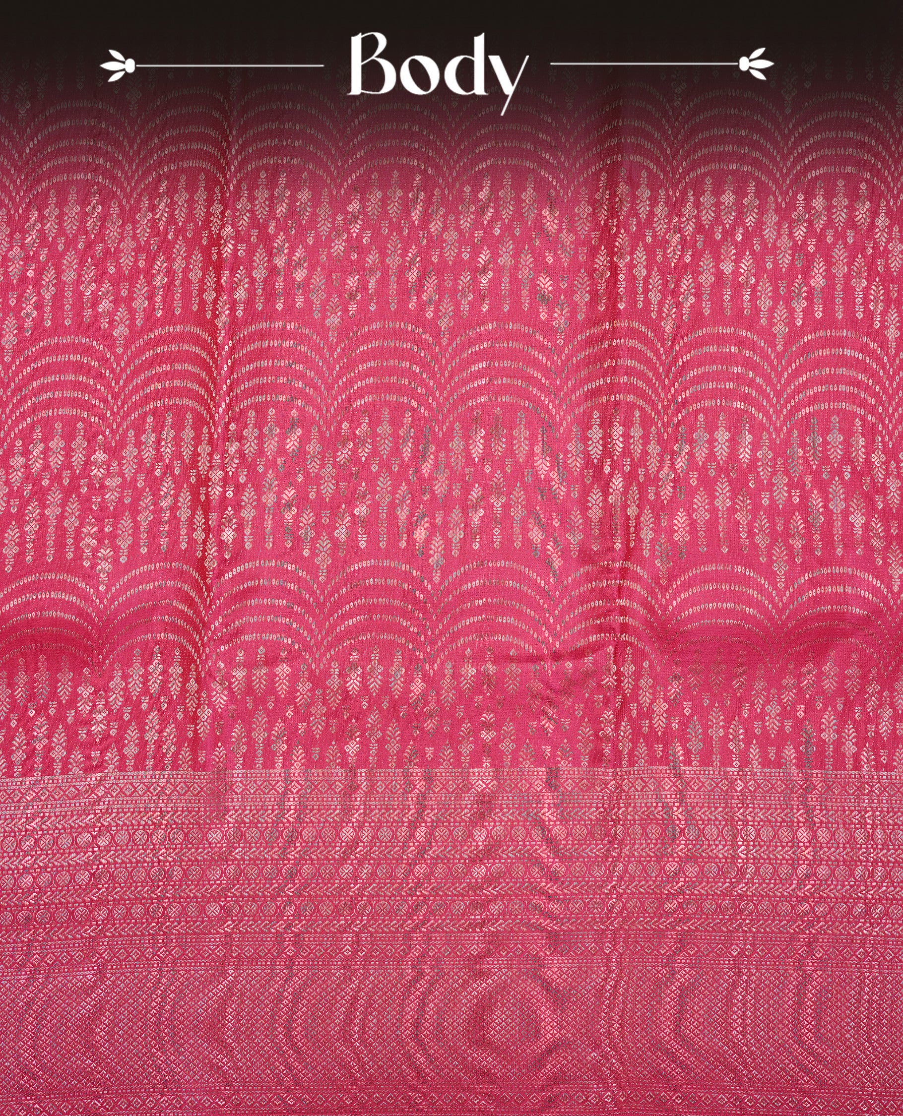 Rouge Colour Wedding silk saree Featuring Gold Zari Pattern on Body, Finished with Self colour With Traditional border, Comes with Matching Blouse Piece.