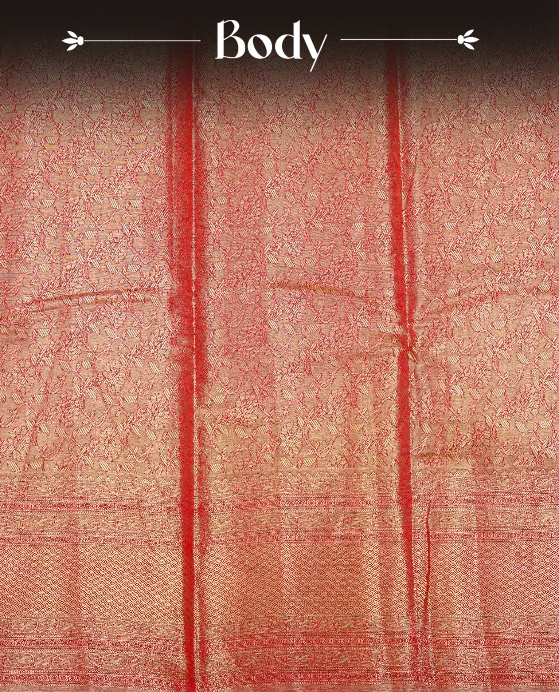 Magenta & Gold colour Double shade Semi tissue silk saree featuring Gold zari kodi pattern on body, self colour with traditional border, paired with matching.