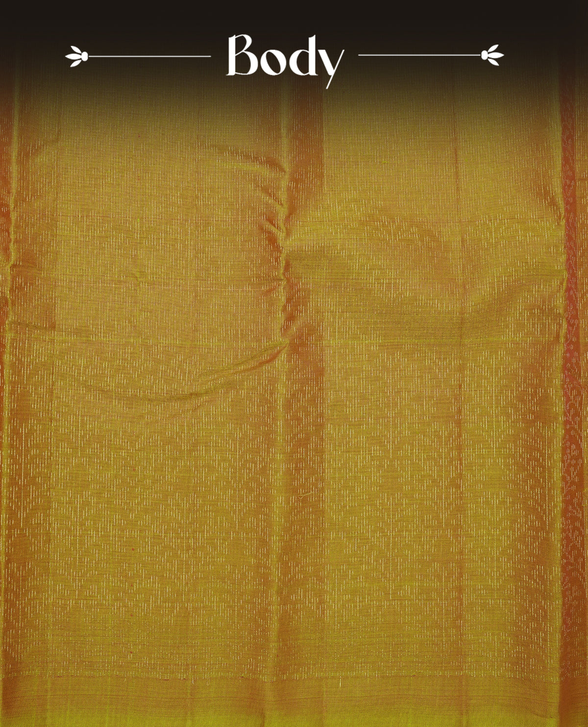 Mustard Colour soft silk saree featuring elegant self woven leaf motifs across the body, complemented by a richly woven self design pallu, paired with a matching plain blouse piece.