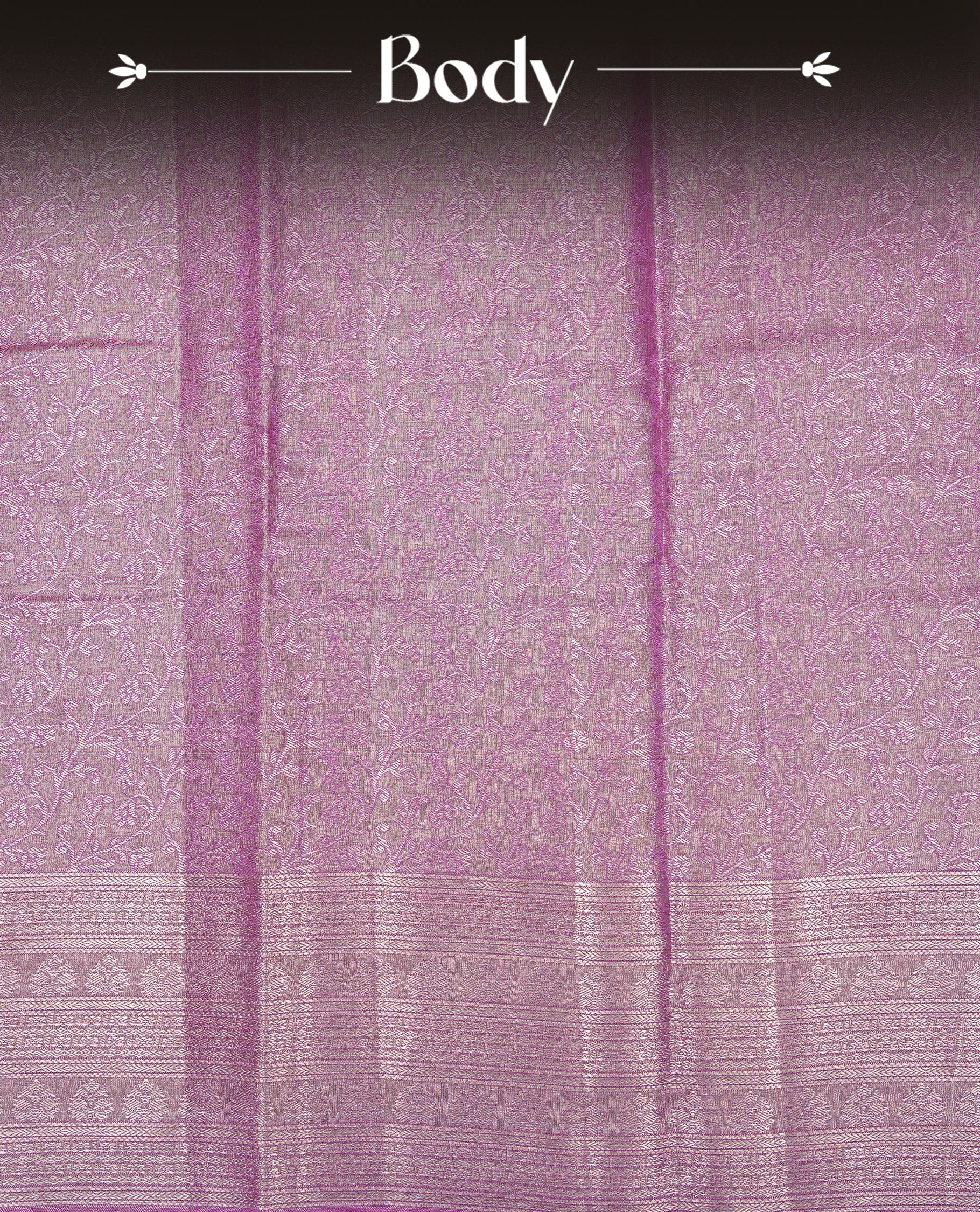Lavender & Gold colour Double shade Semi tissue silk saree featuring self color kodi pattern on body, self colour with traditional border, paired with matching.
