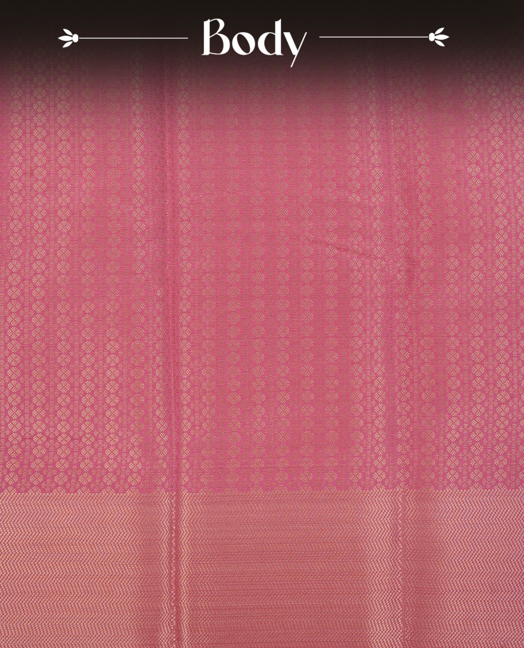 Pink Colour Semi Wedding Silk Saree Featuring Gold Zari Floral Stripes On Body, Adored With Self colour With Traditional Border, Paired With Matching Blouse Piece.