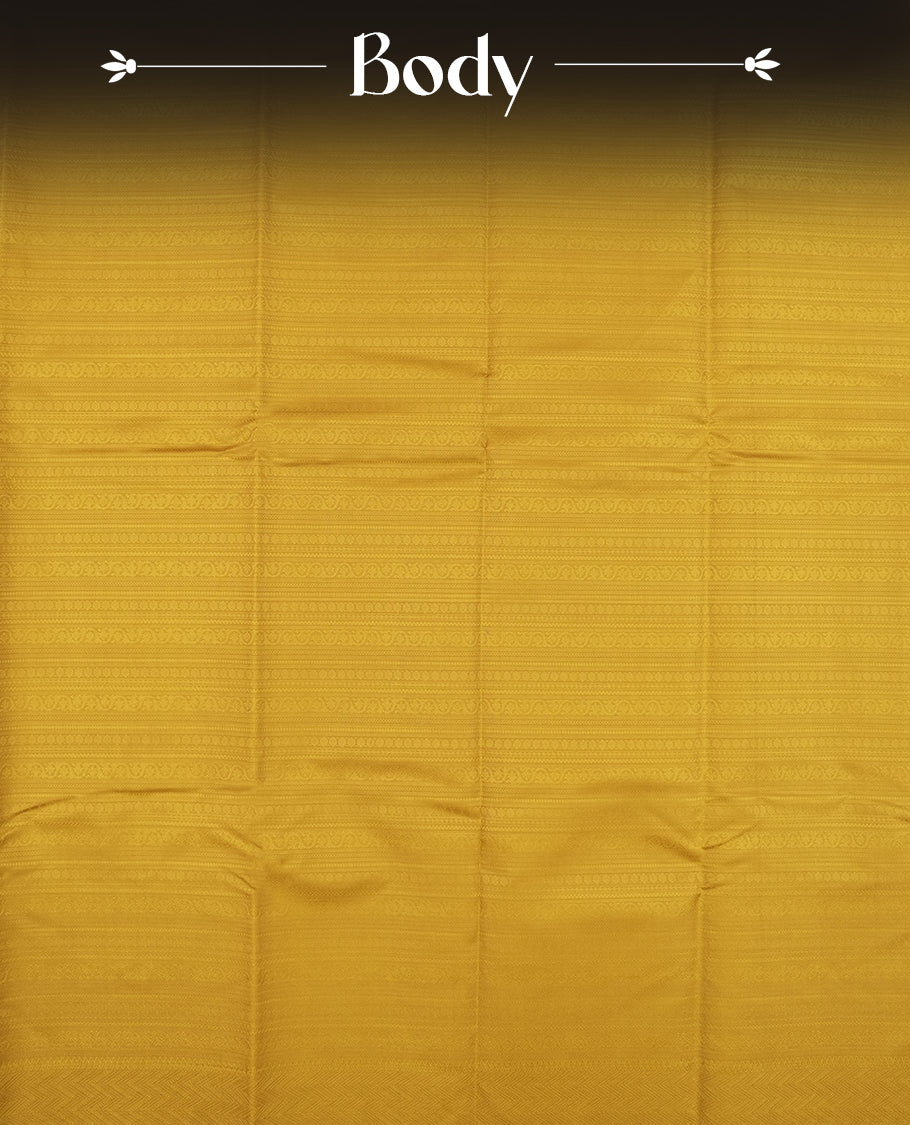 Maple colour semi soft silk saree featuring a self coloured textured patterned body, complemented by self coloured motifes on pallu & border and a matching blouse piece.