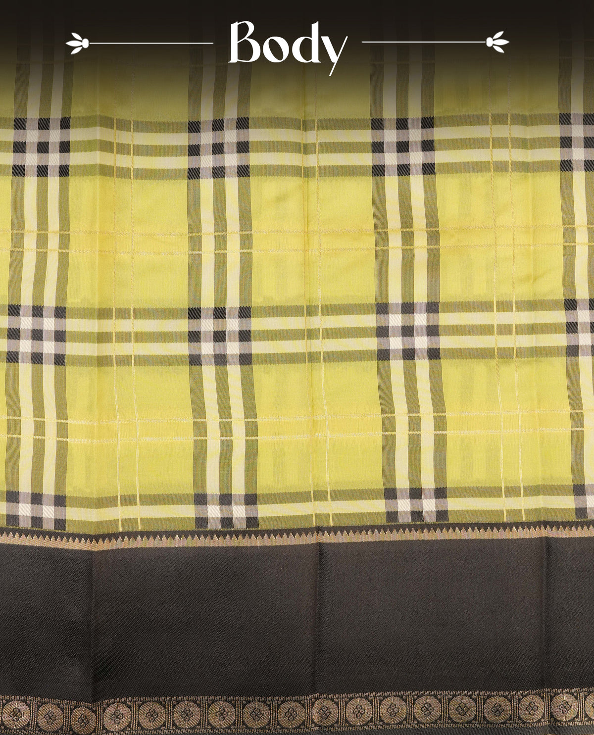 Green colour soft silk saree with contrast Black border.