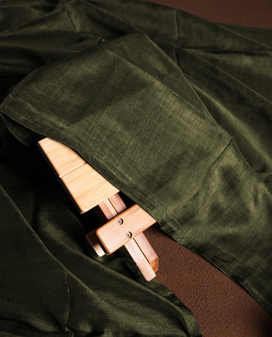 Seaweed colour churidhar material featuring elegant horizontal stripes on the yoke and dupatta, woven in shades of Blue and Green & Paired with a matching plain bottom