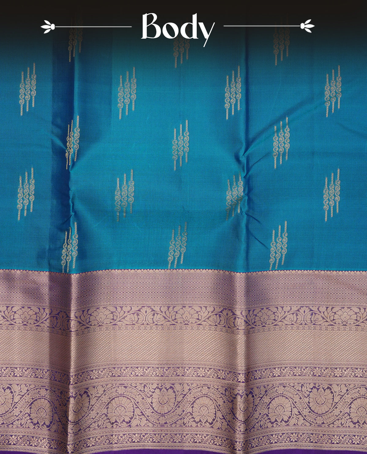 Teal colour Traditional kancheepuram silk saree
