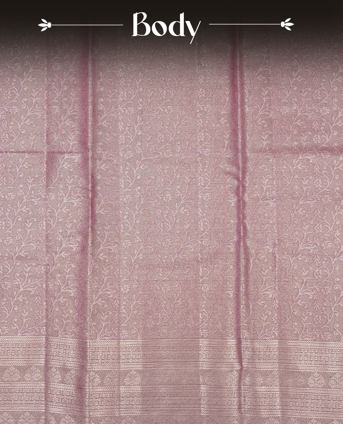 Pink & Gold colour Double shade Semi tissue silk saree featuring self color kodi pattern on body, self colour with traditional border, paired with matching blouse piece.