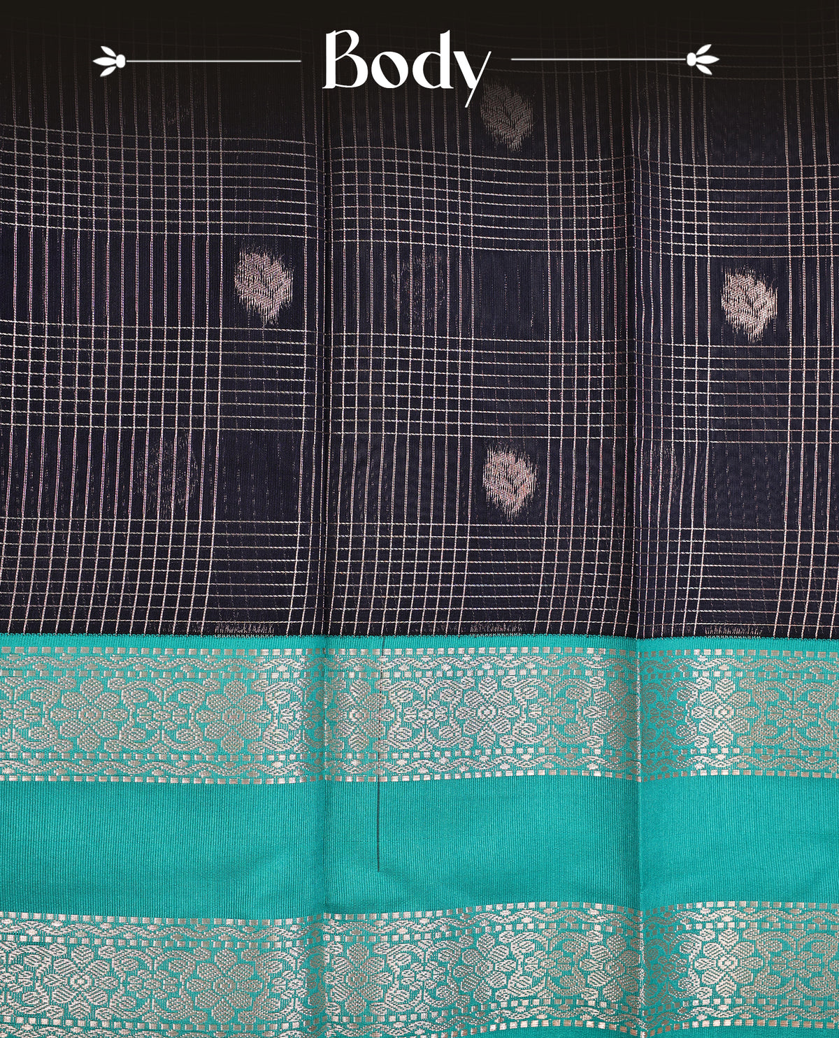 Navy blue colour soft silk saree