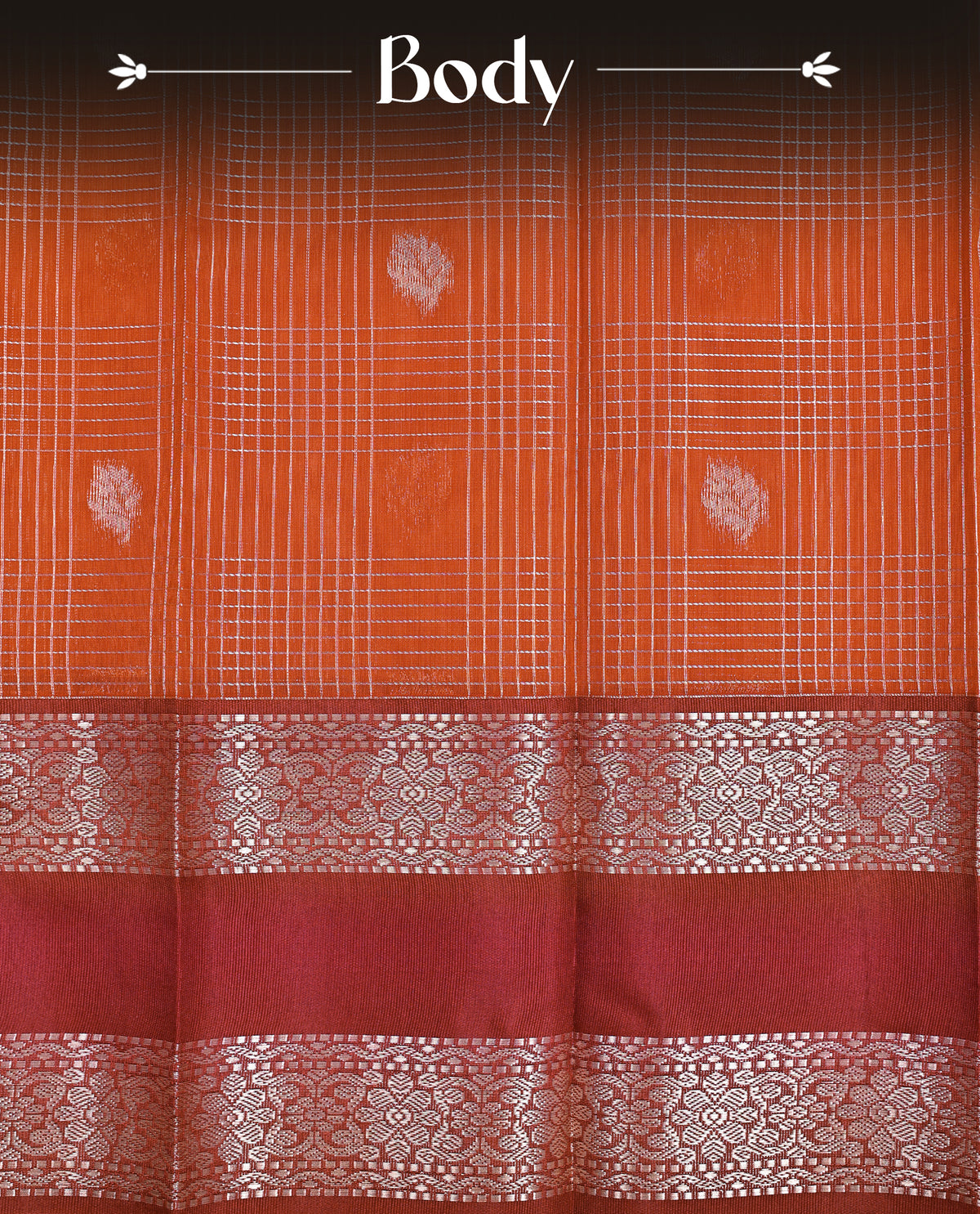 Rust colour soft silk saree