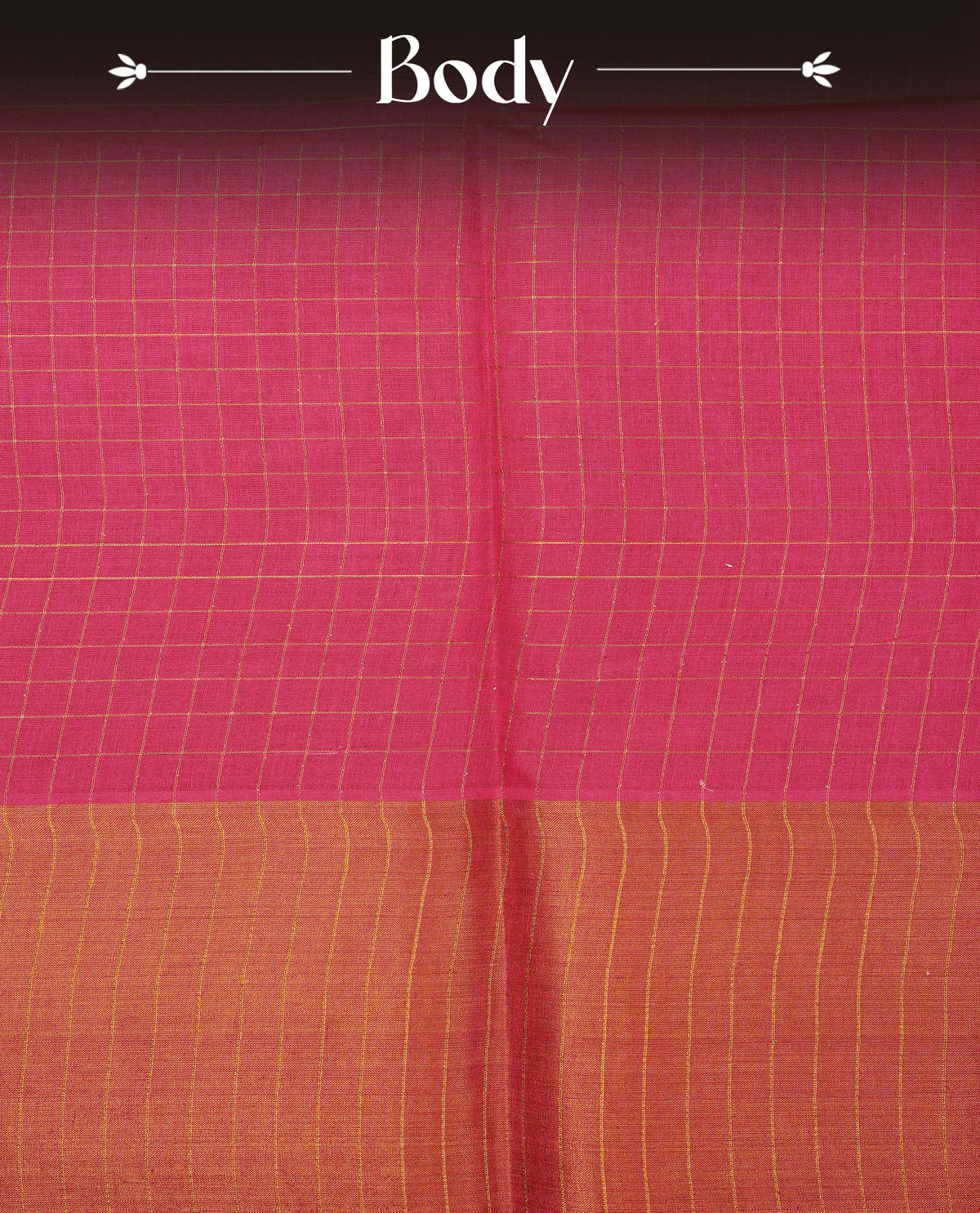 Pink Sungudi cotton saree featuring elegant gold zari checks across the body, complemented by a contrast gold zari border. Comes with a matching blouse piece.