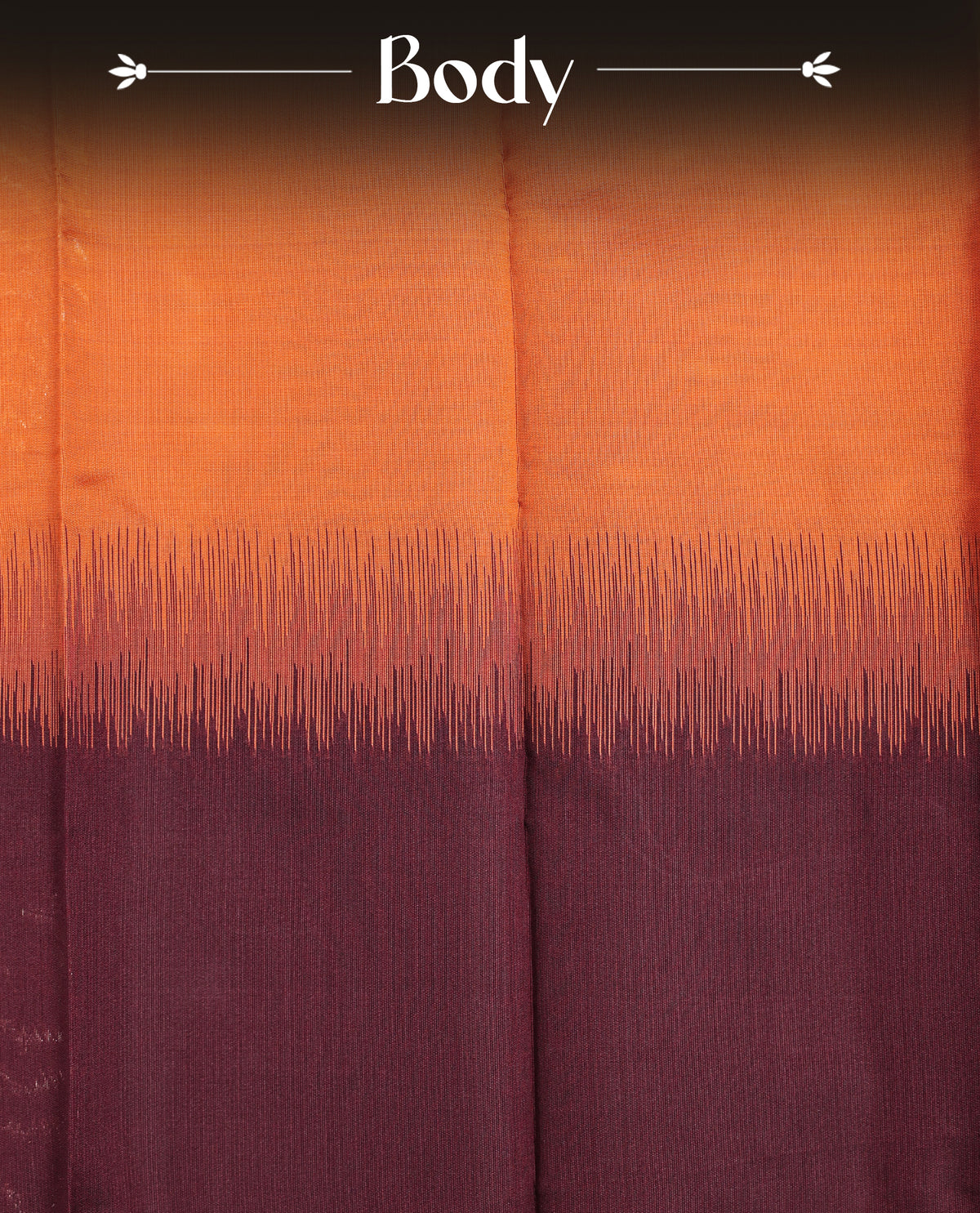 Rust orange colour soft silk saree