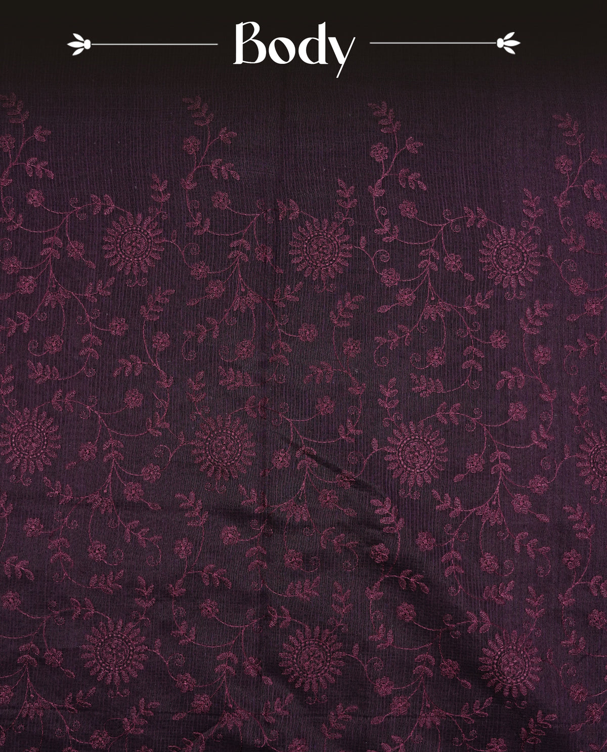 Wine colour Net Kota Designer saree.
