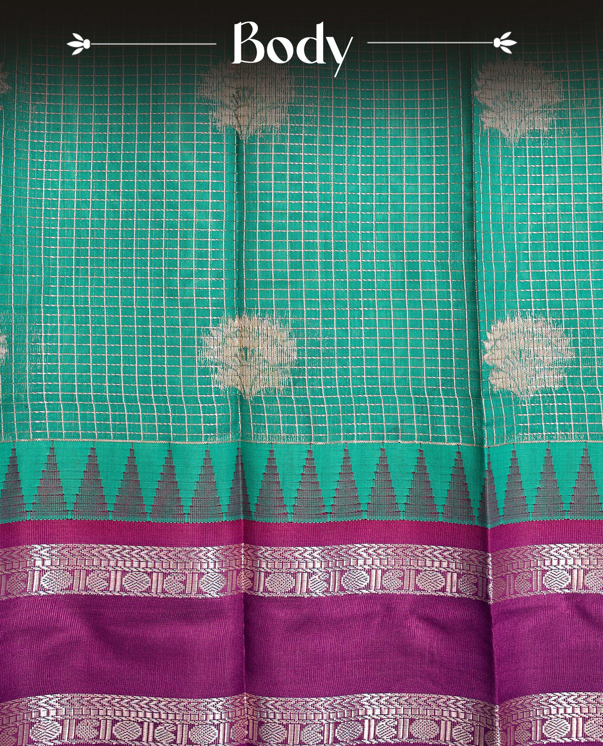 Sea green colour soft silk saree