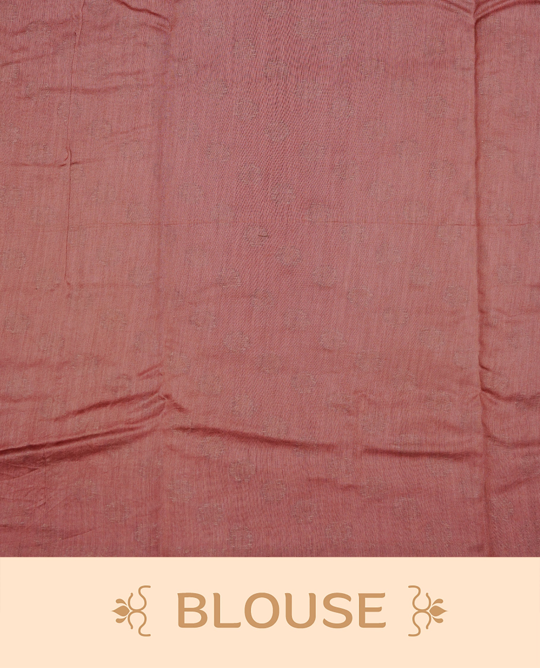Muted brown colour semi tussar silk saree featuring elegant Antique zari motifs across the body, designed with a subtle borderless zari finish for a sophisticated traditional look. Paired with a matching blouse piece.