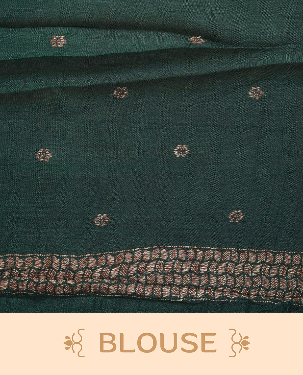 Dark green colour semi banaras tussar georgette saree