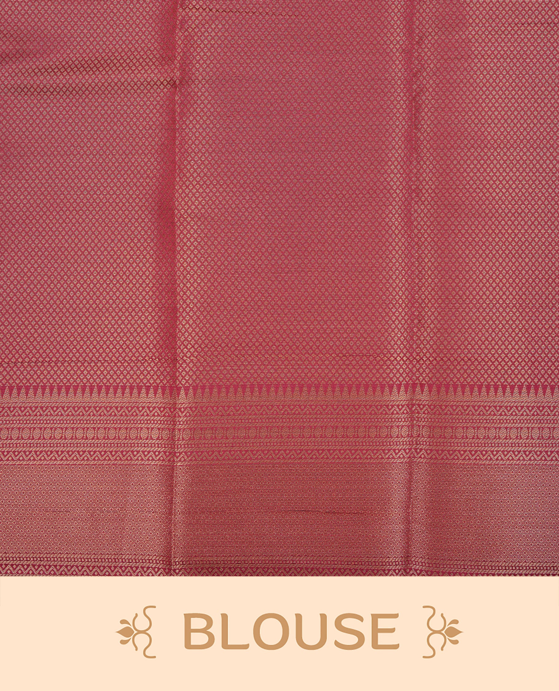 Maroon colour Semi Wedding silk saree featuring gold zari kodi pattern across body, complemented by self colour with traditional border, paired with matching blouse piece.