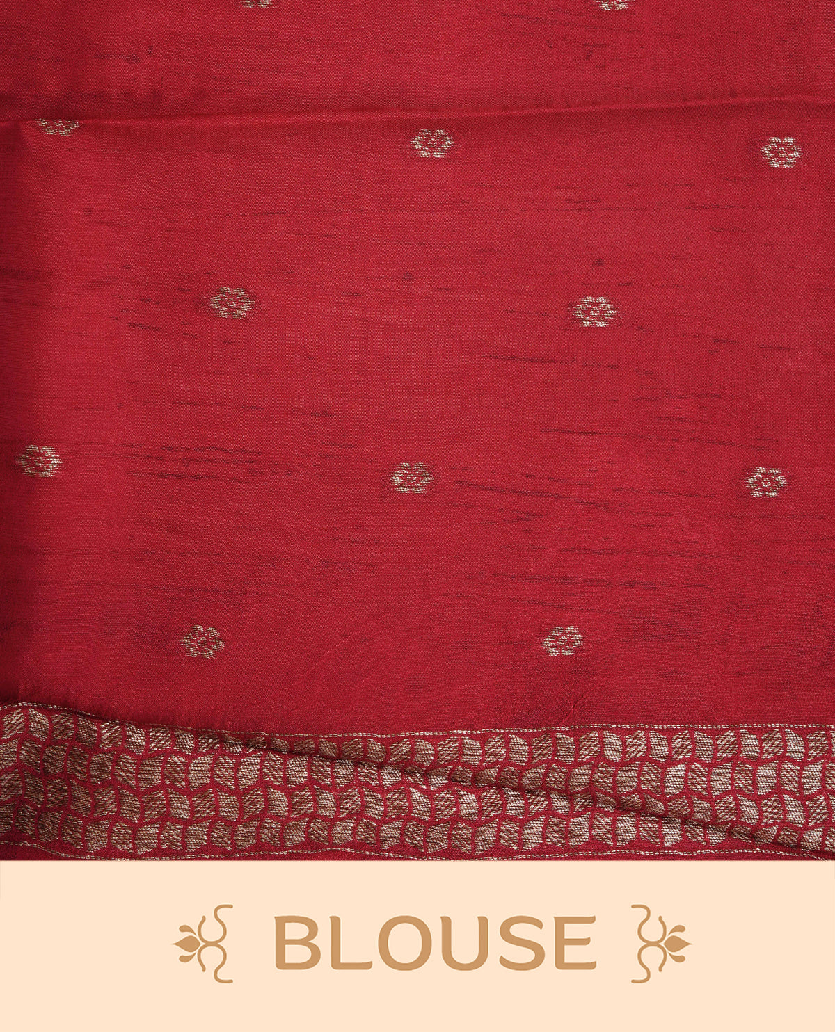 Brick red colour semi banaras tussar georgette saree