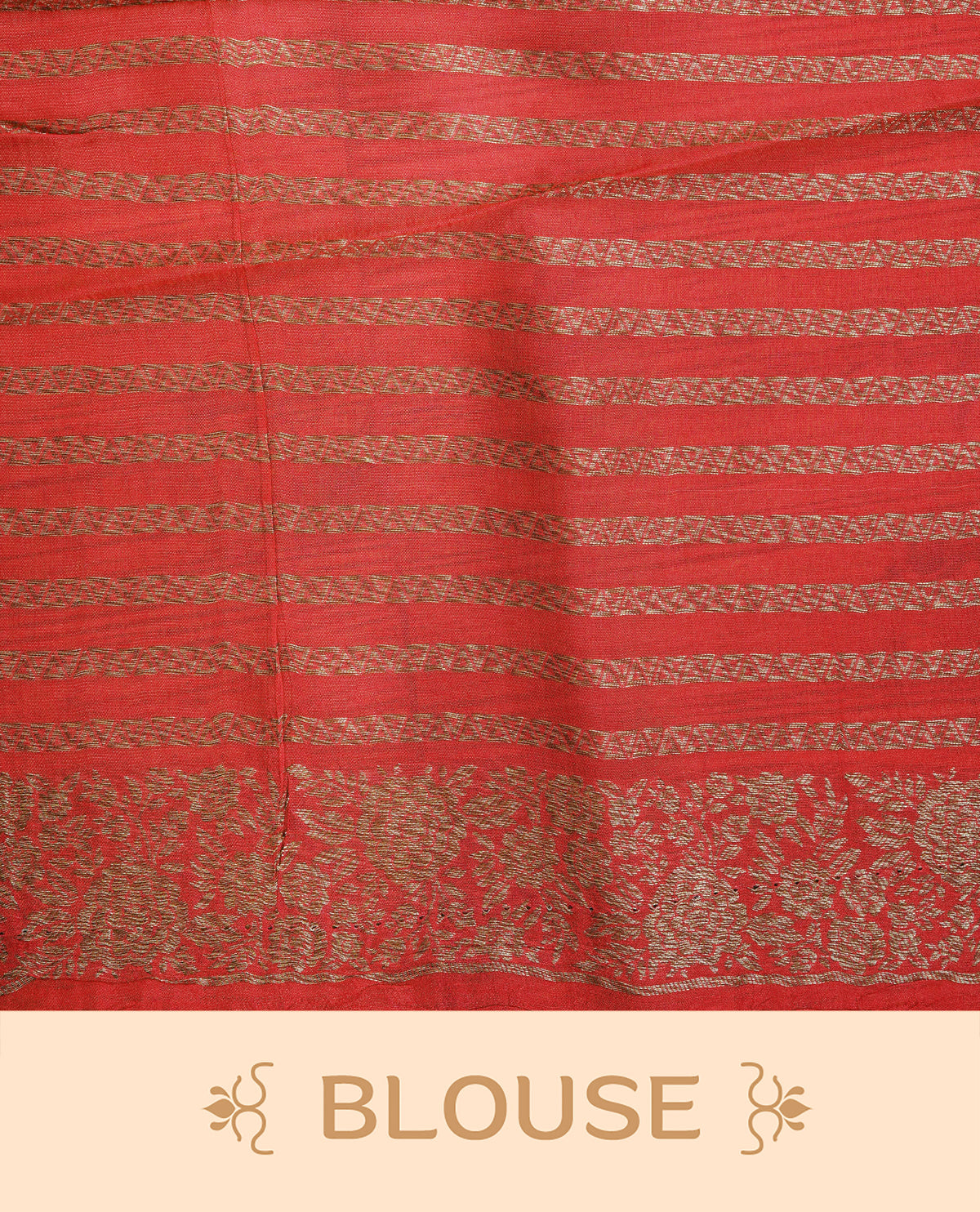 Peach colour semi banaras tussar georgette saree