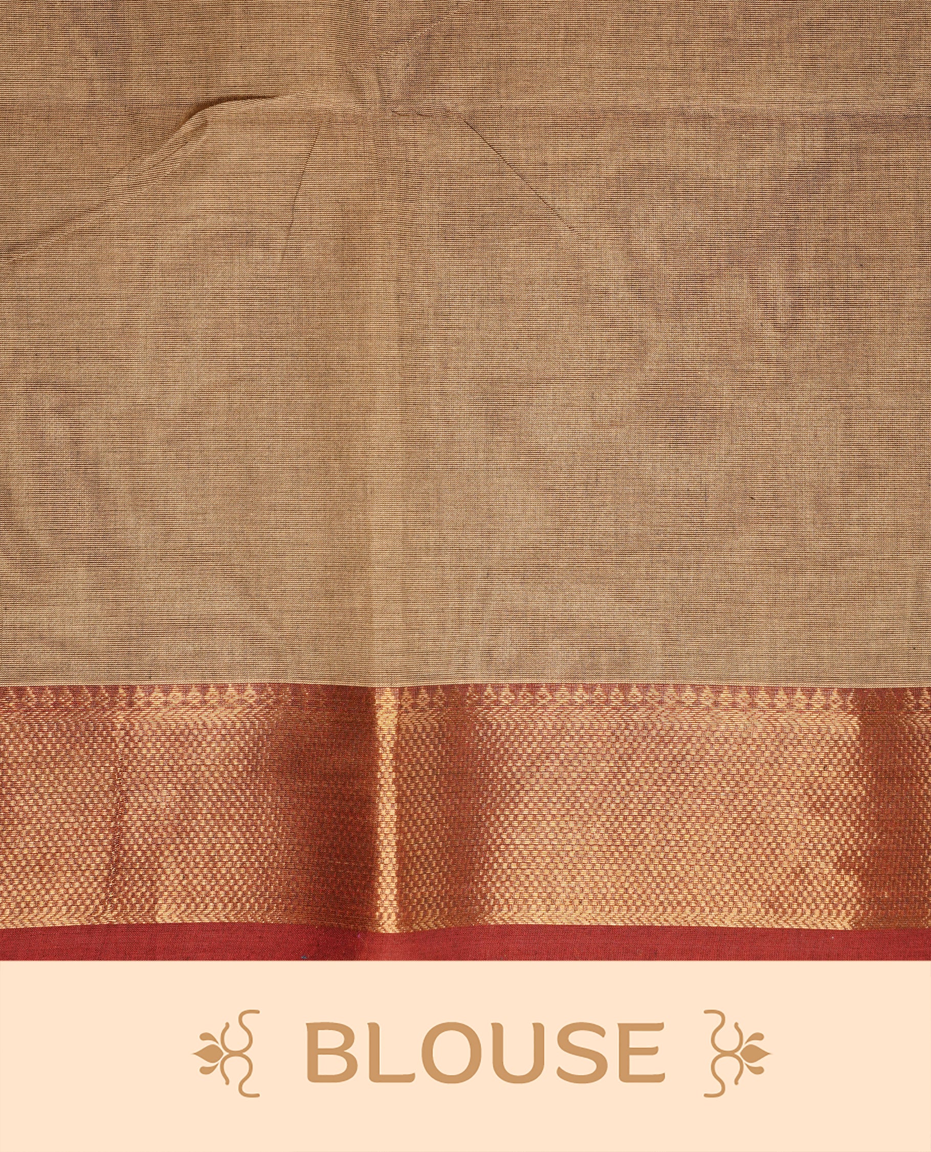 Greyish cream Colour Chettinad cotton saree featuring elegant plain body , complemented by contrast Maroon colour with traditional border, comes with matching blouse piece.