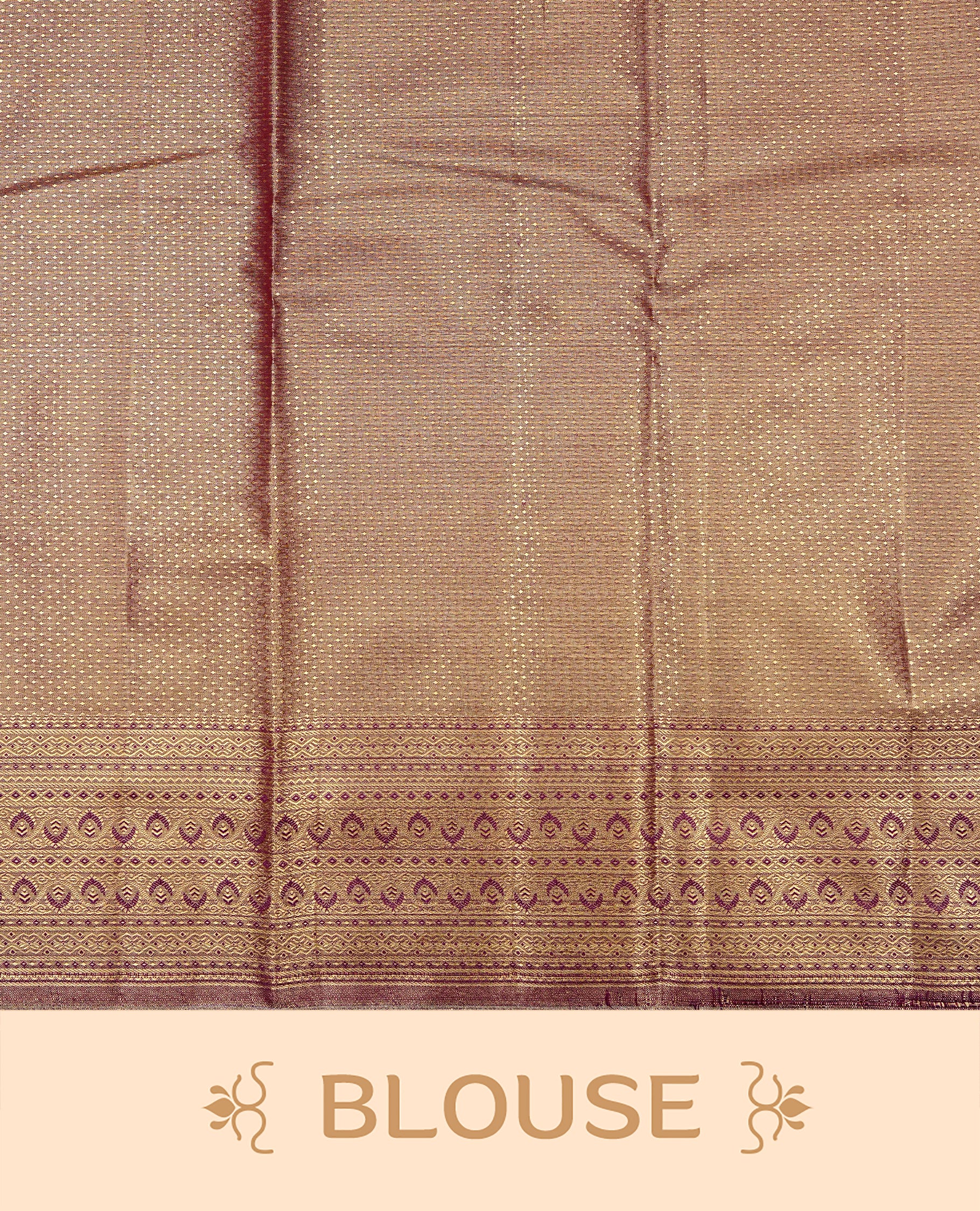 Purple & Gold colour Double shade Semi tissue silk saree featuring self color kodi pattern on body, self colour with traditional border, paired with matching.