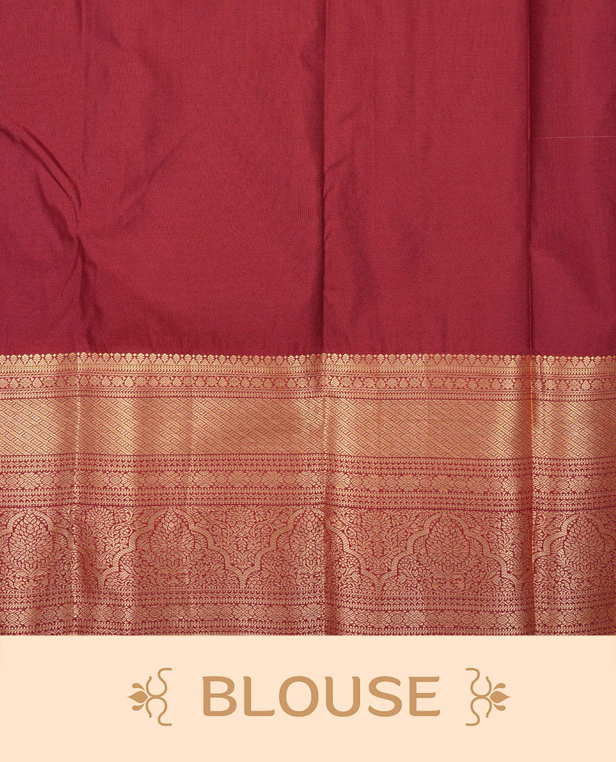 Pista colour semi wedding saree featuring gold zari check with elephant motifs on body complemented by contrast maroon colour with traditional border, comes with matching blouse piece.