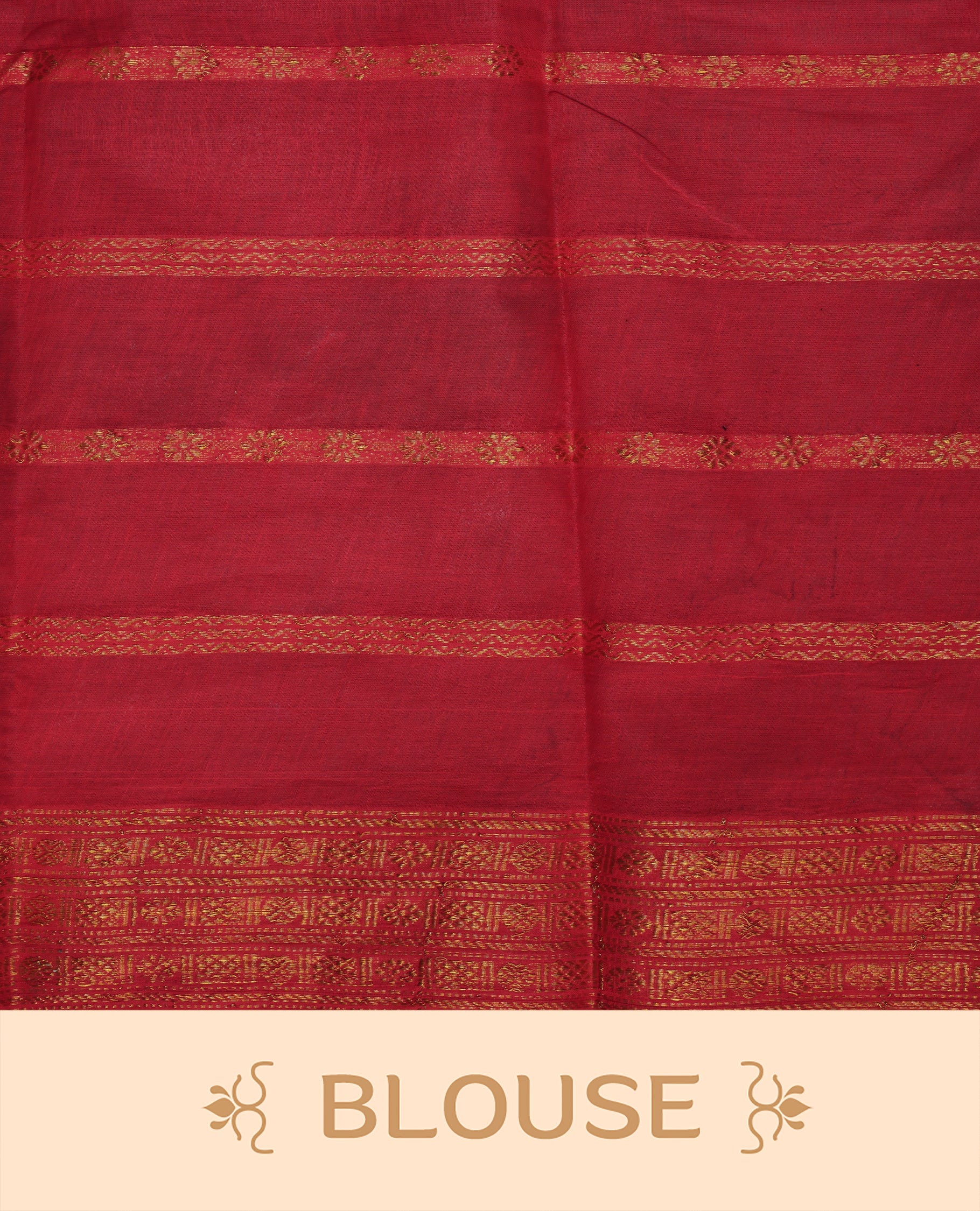 Black colour Sungudi cotton saree featuring Gold zari Stripes on body, Gold zari on Contrast red colour border, paired with matching blouse piece.